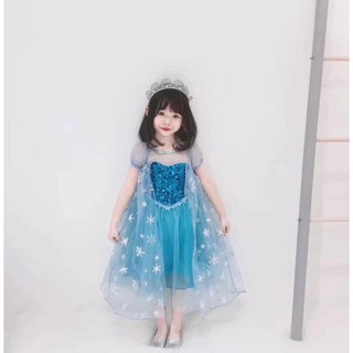 Váy elsa đính kim sa cực đẹp