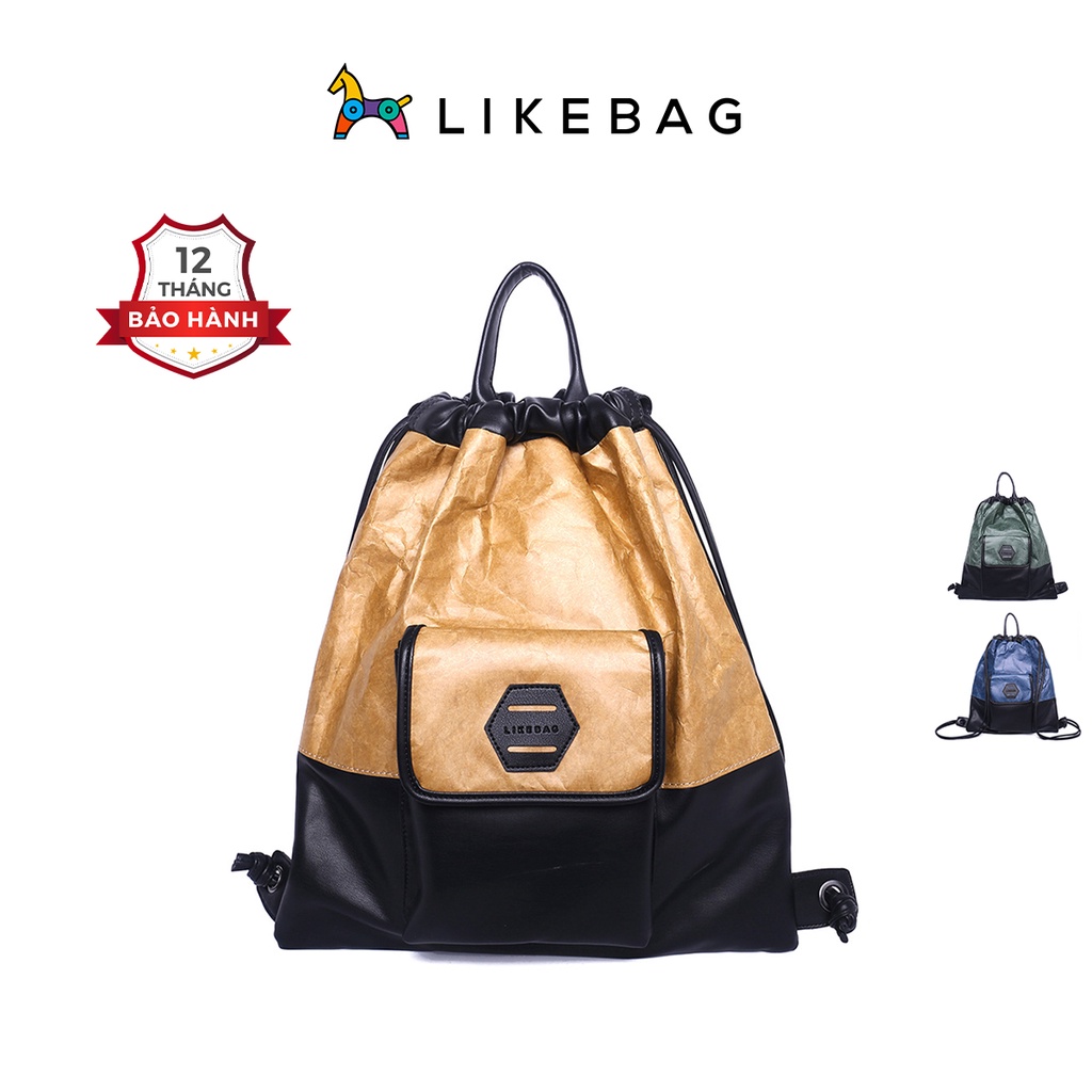 Balo thời trang nam nữ LIKEBAG kiểu túi rút chống nước đi học, du lịch chính hãng 172020314 - LIBAGI