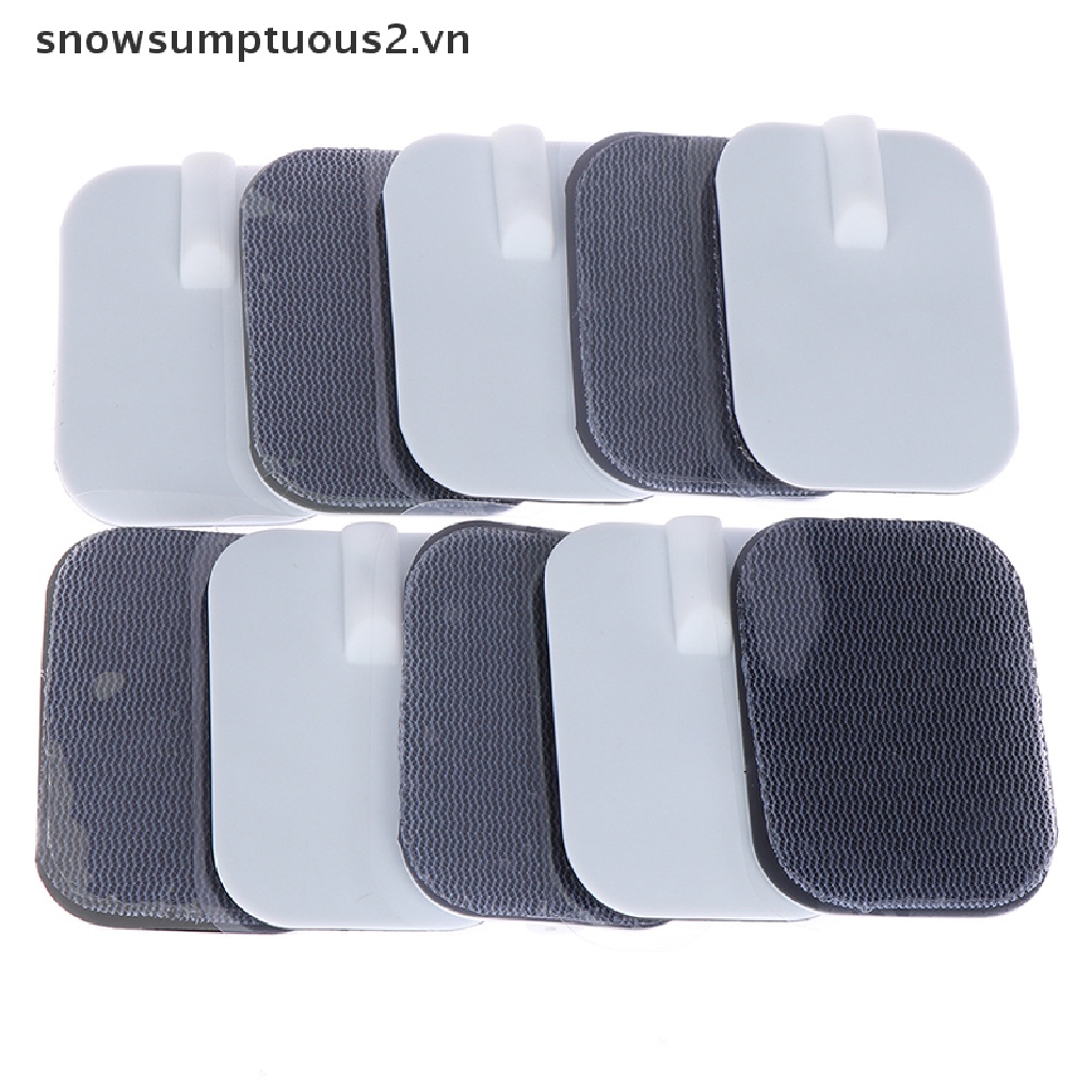 [Hàng mới về] Set 10 miếng dán điện cực 4 * 6cm có thể tái sử dụng thay thế cho máy massage cơ thể