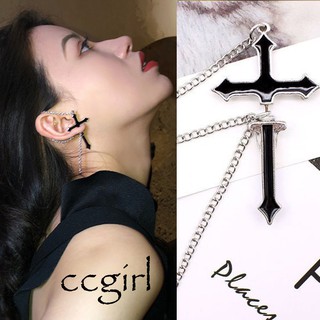 Khuyên Tai Thời Trang Hình Chữ Thập Bằng Hợp Kim Phong Cách Châu Âu