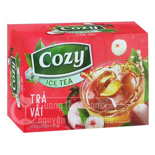 Trà Hòa Tan Icetea Cozy 270 gram hương Đào/Vải/Dâu/Chanh/Bí Đao