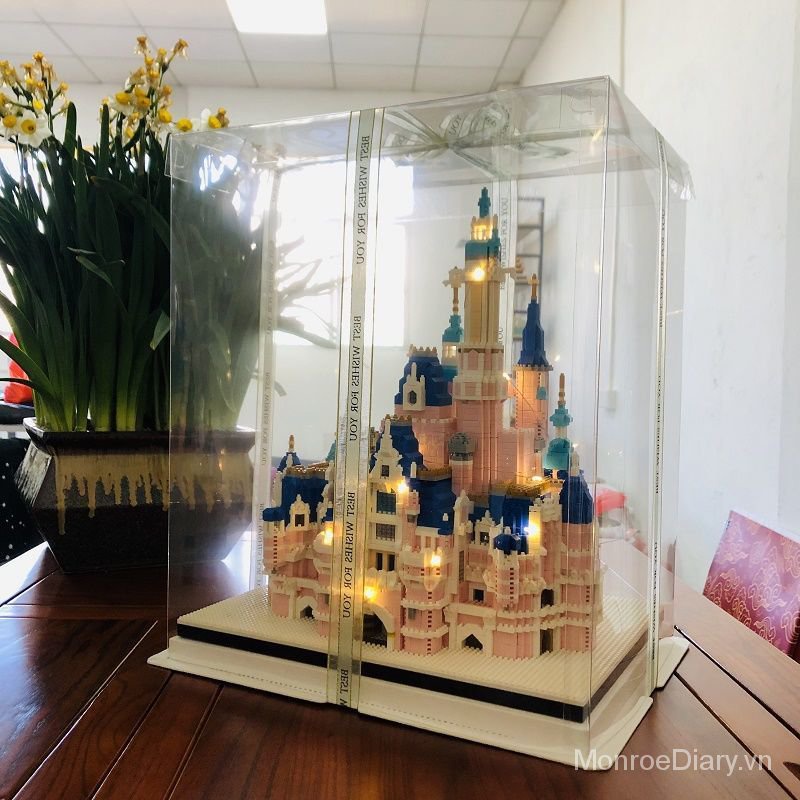 Compatible with Lego Guanghan Palace Building Blocks Small Particles High Difficulty Disney Swan Lake Castle Assembled Educational Toys gjWO