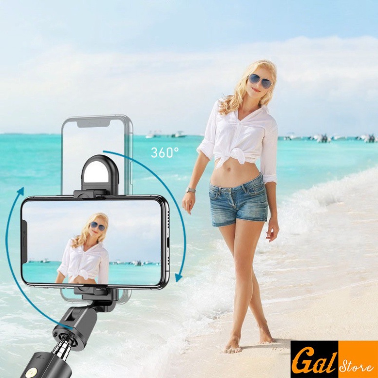 XẢ LỖ Gậy Chụp Ảnh Selfie K10S Tích Hợp Đèn Led