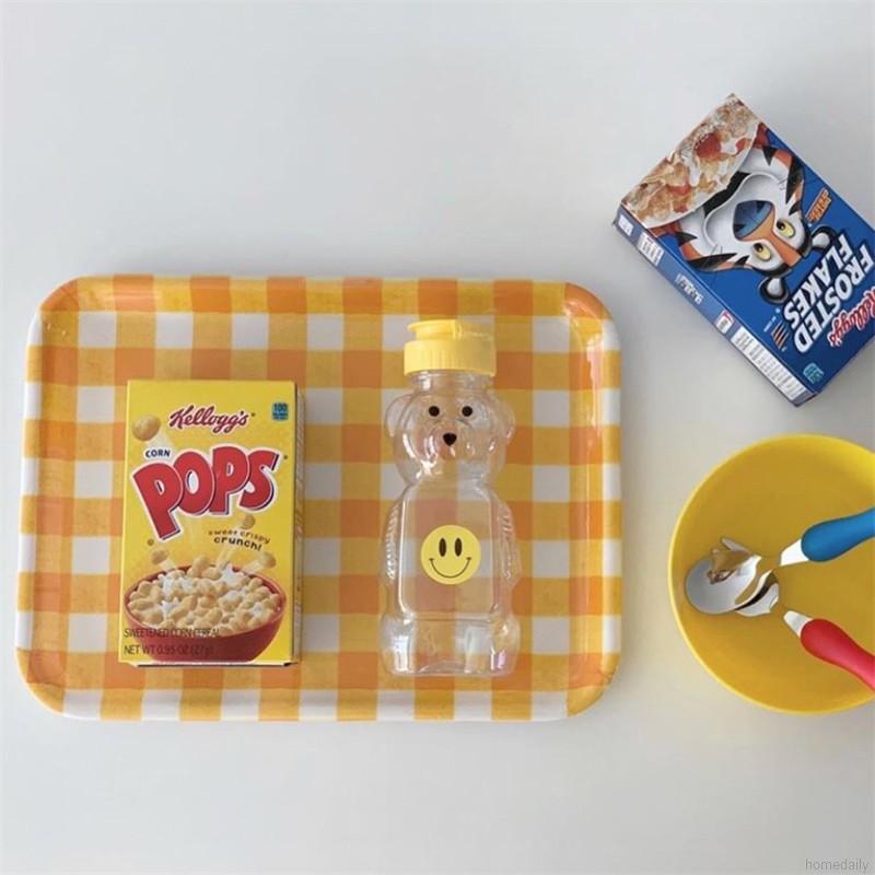 Bình nước nhựa trong suốt kiểu gấu Kawaii đáng yêu có ống hút tiện lợi