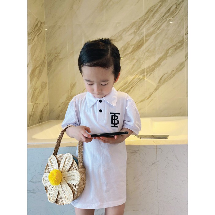 Áo gia đình cổ trụ Familylove - đồ gia đình polo có cổ Logo B chất liệu nỉ da cá cotton 100% co giãn cao cấp
