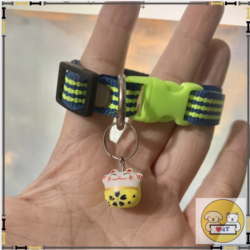 ❤️ Freeship ❤️Charm Đeo Vòng Cổ Chó Mèo Thú Cưng Hình Mèo Thần Tài Dễ Thương Ngộ Nghĩnh