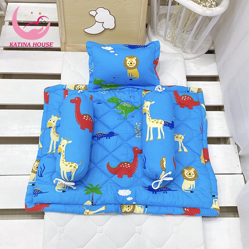 Bộ đệm cho bé sơ sinh 60x80cm vải Cotton Thắng Lợi cao cấp, mềm mát, thấm hút tốt, nhiều họa tiết hoạt hình gần gũi