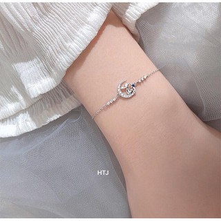 Vòng tay nữ lắc tay bạc đơn giản cá tính bạc cao cấp [vong bac nu]