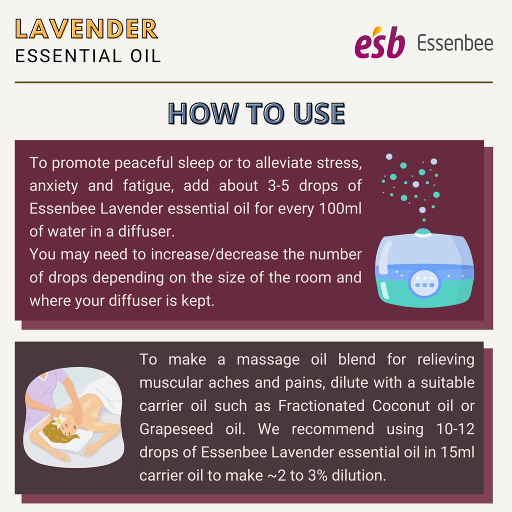 Tinh dầu Lavender - Essenbee (20ml)