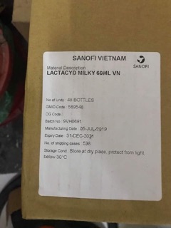 10 chai Sữa tắm lactacid 60ml