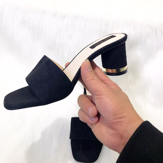 Dép guốc zara gót trụ