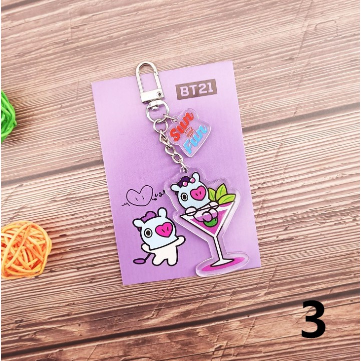Móc khóa dành cho fan nhóm BTS kiểu dáng cá tính
