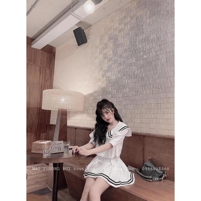 SET ÁO THUỶ THỦ MIX CHÂN VÁY PHA VIỀN | BigBuy360 - bigbuy360.vn