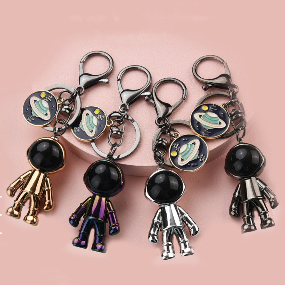 Móc Chìa Khóa Hình Robot Bằng Acrylic Mạ Điện Nhiều Màu Sắc