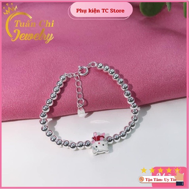 Lắc Tay Trẻ Em BẠC TA Vòng Tay Bạc Trẻ Em  Thiết Kế Kiểu Dáng Dễ Thương, Lắc Bi Bạc Đẹp