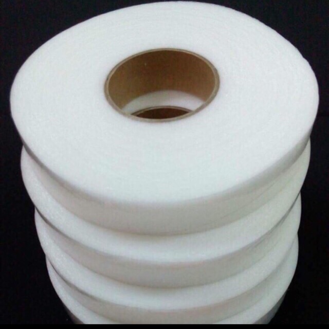 Băng Tan 2 Cm cuộn 90m 1 cuôn màu trắng làm Mếch Dán Hai Mặt keo tan nhiệt #110904