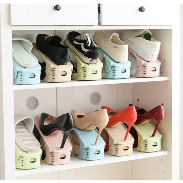 Kệ xếp giày dép cất gọn bằng nhựa tiết kiệm diện tích