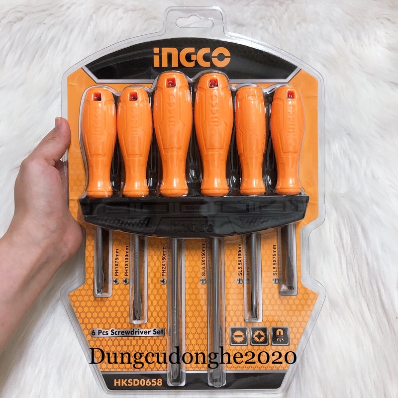 BỘ 6 CÂY TUA VÍT TOTAL THT250606 INGCO HKSD0658