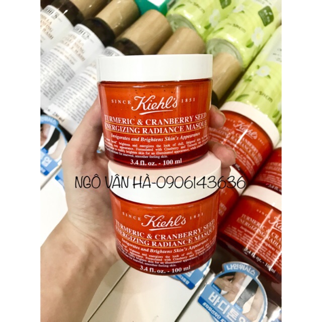 [KIEHLS] MẶT NẠ NGHỆ VIỆT QUẤT Kiehl’s Turmeric & Cranberry Seed Energizing Radiance Masque 100ml