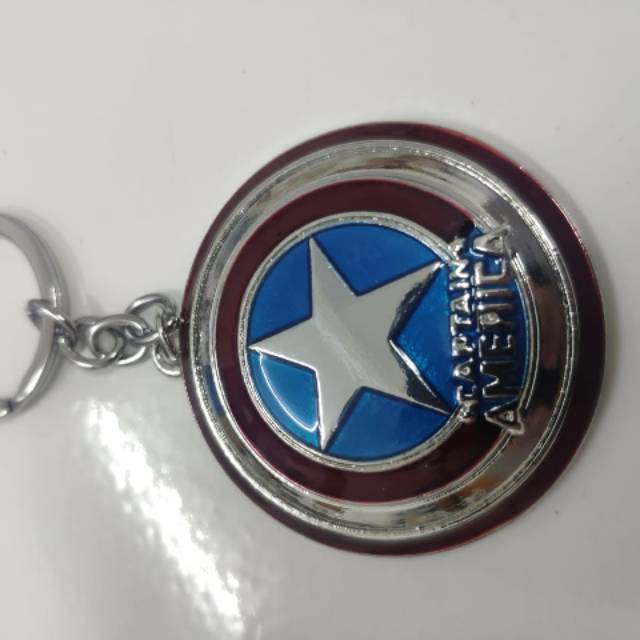 Móc Khóa Hình Khiên Captain America Độc Đáo