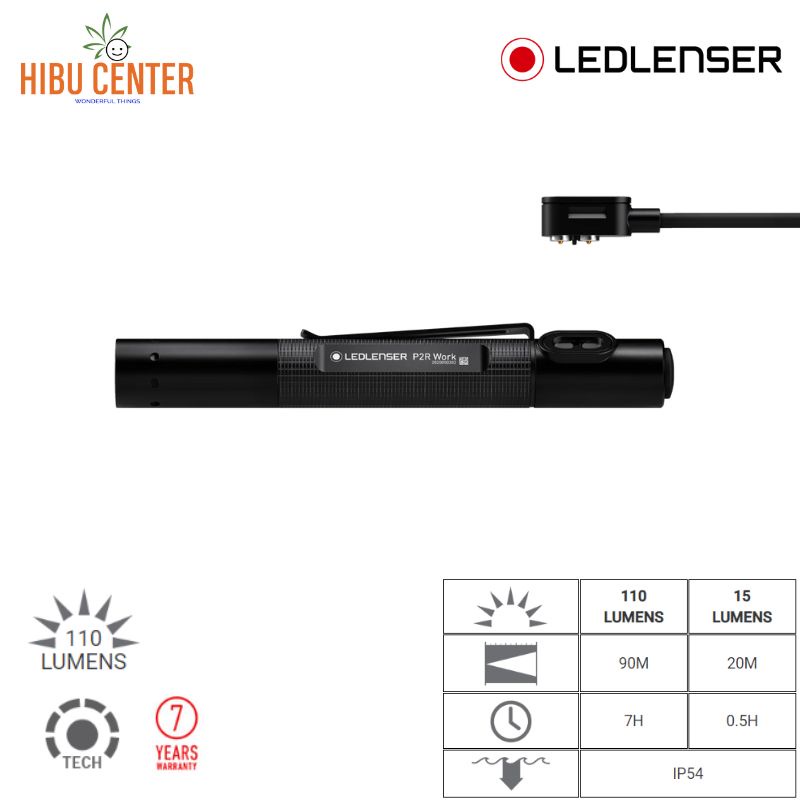 Đèn Pin LEDLENSER P2r Work 100 Lumens | Hàng Chính Hãng BH 7 Năm Hibucenter