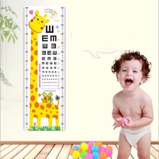 Decal dán tường thước đo chiều cai cho bé yêu
