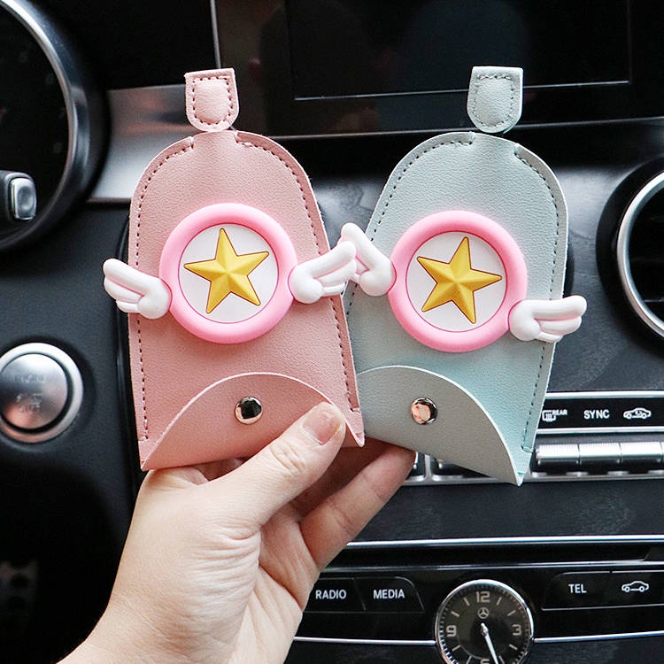 Móc khóa bằng da cao cấp phong cách Hàn Quốc dễ thương