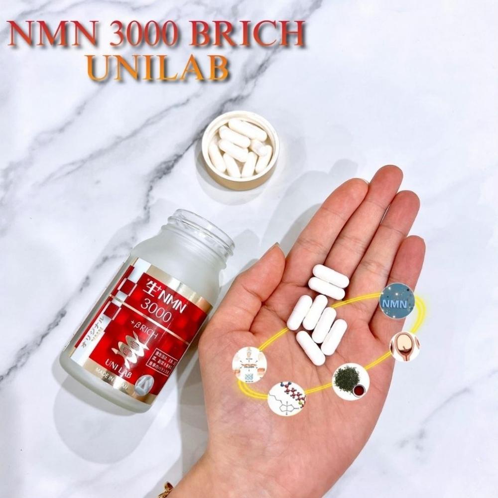 Viên Uống NMN Biotin 3000-Brich Unilab Nhật Bản Chính Hãng- Hộp 60 Viên