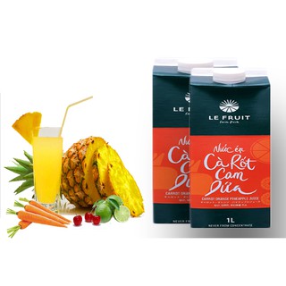 Nước ép Le Fruit Cà rốt Cam Dứa 1l