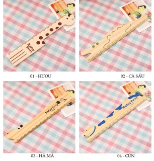 Thước kẻ gỗ hình thú