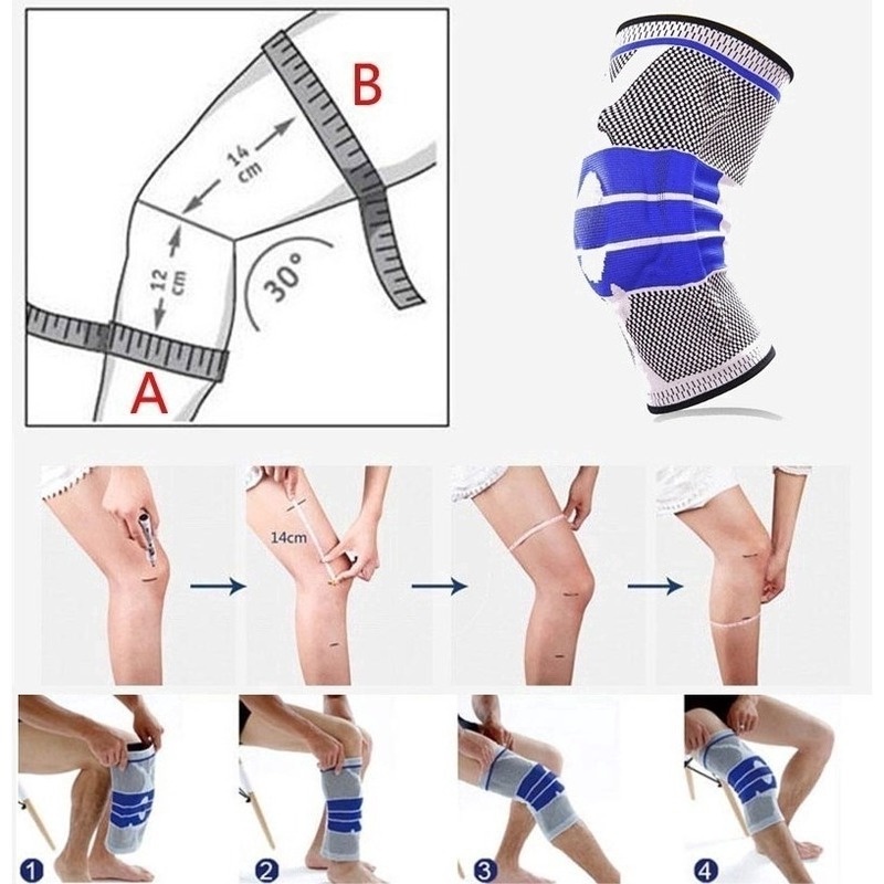 Đai Quấn Bảo Vệ Đầu Gối Bằng Silicone Tiện Dụng Khi Chơi Thể Thao