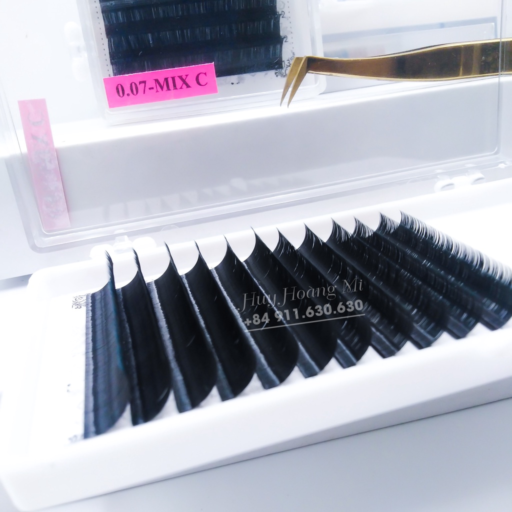 Mi mix (8-13) độ cong C _Dụng cụ nối mi_Huy Hoàng Mi