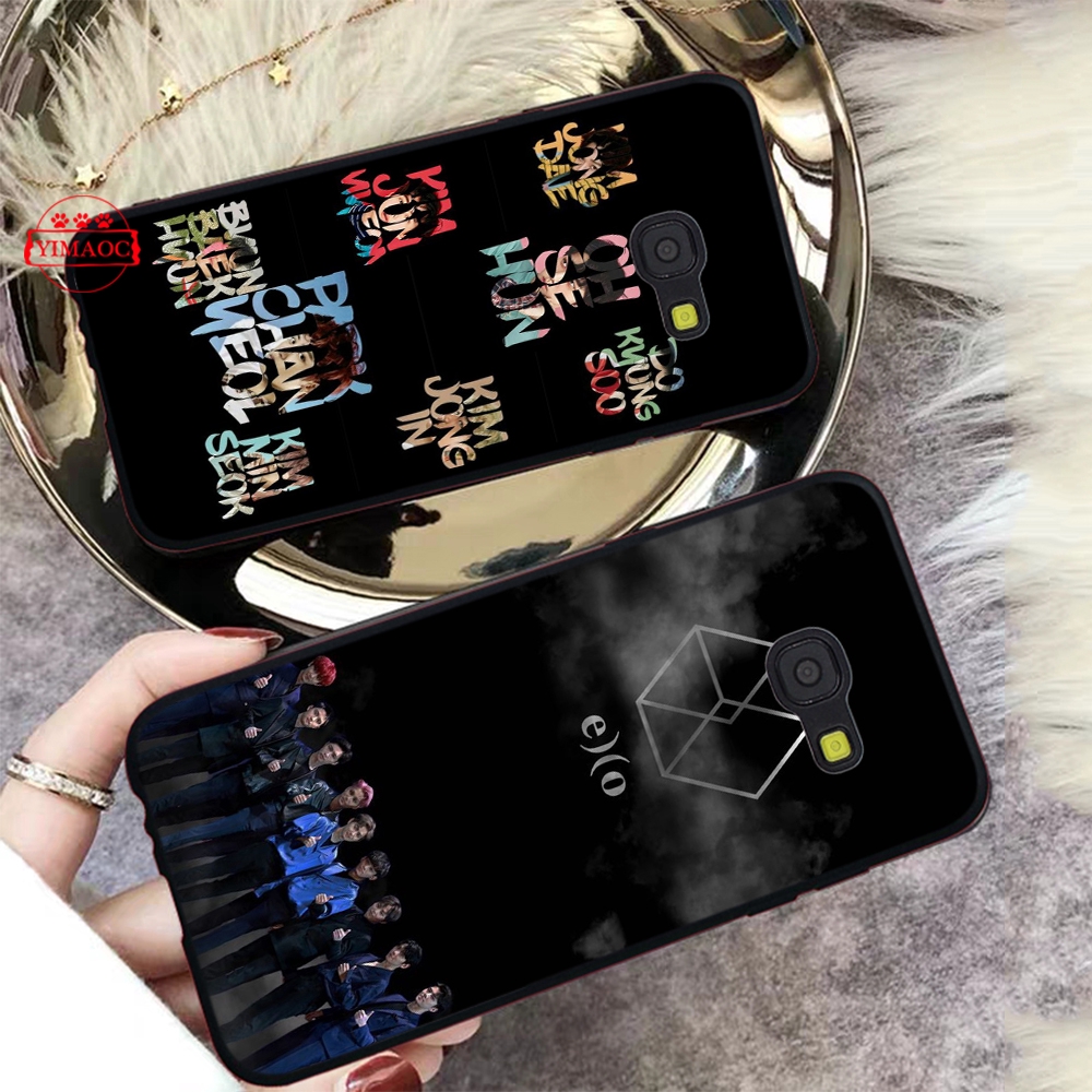 Ốp điện thoại in hình Sehun Chanyeol EXO cho Samsung A3 A5 A6 Plus A7 A8 A9 2016 2017 2018 A20E