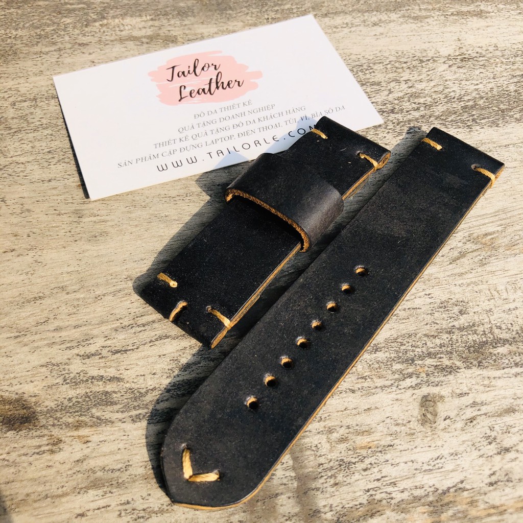 【 FREE SHIP】Dây đồng hồ da bò thật handmade