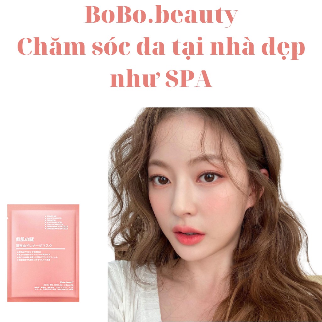 Mặt nạ nhau thai cừu dưỡng trắng da cấp ẩm da dầu mụn mask RWINE BEAUTY tế bào gốc Nhật Bản