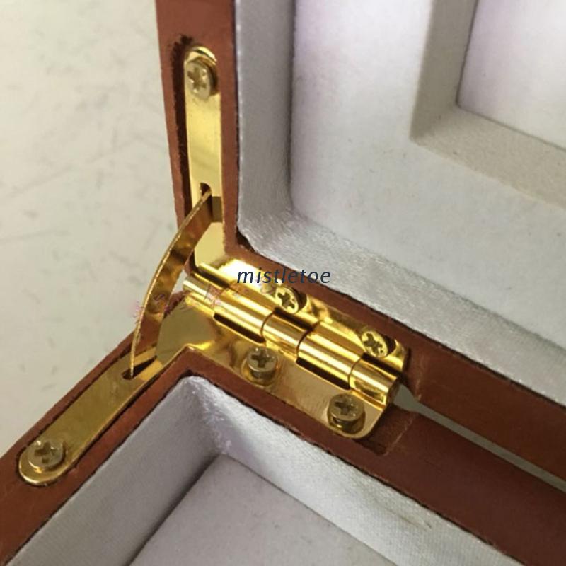 10 Bản Lề Lò Xo 90 Độ 30x33MM° Bản Lề Gắn Nắp Hộp Đựng Đồng Hồ/Đồ Trang Sức Phong Cách Cổ Điển