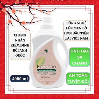 Nước lau sàn sả chanh đuổi muỗi, Lau sàn hữu cơ Bồ Hòn 4L, thuộc bộ sản phẩm nước lau nhà Ecocare