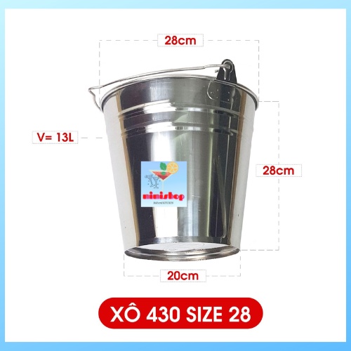 Xô Đá Inox Loại Dày - Xô Đựng Nước Đá Inox Hàng Loại 1 - Dụng Cụ Pha Chế