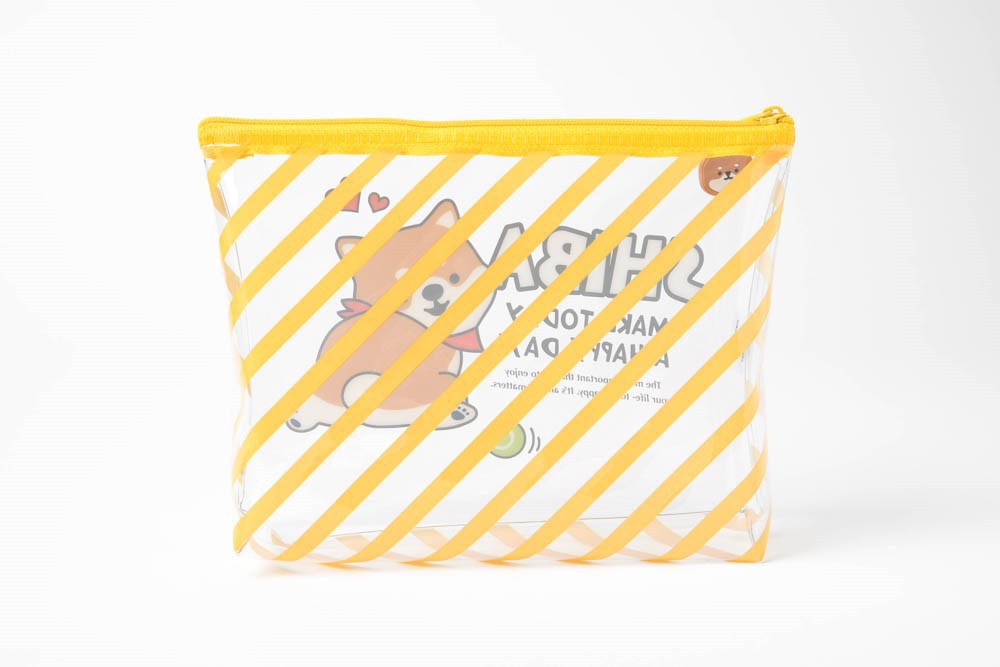 Túi ARTBOX Hàn Quốc Bằng Nhựa PVC Trong Suốt Hình Cún Shiba Xinh Xắn