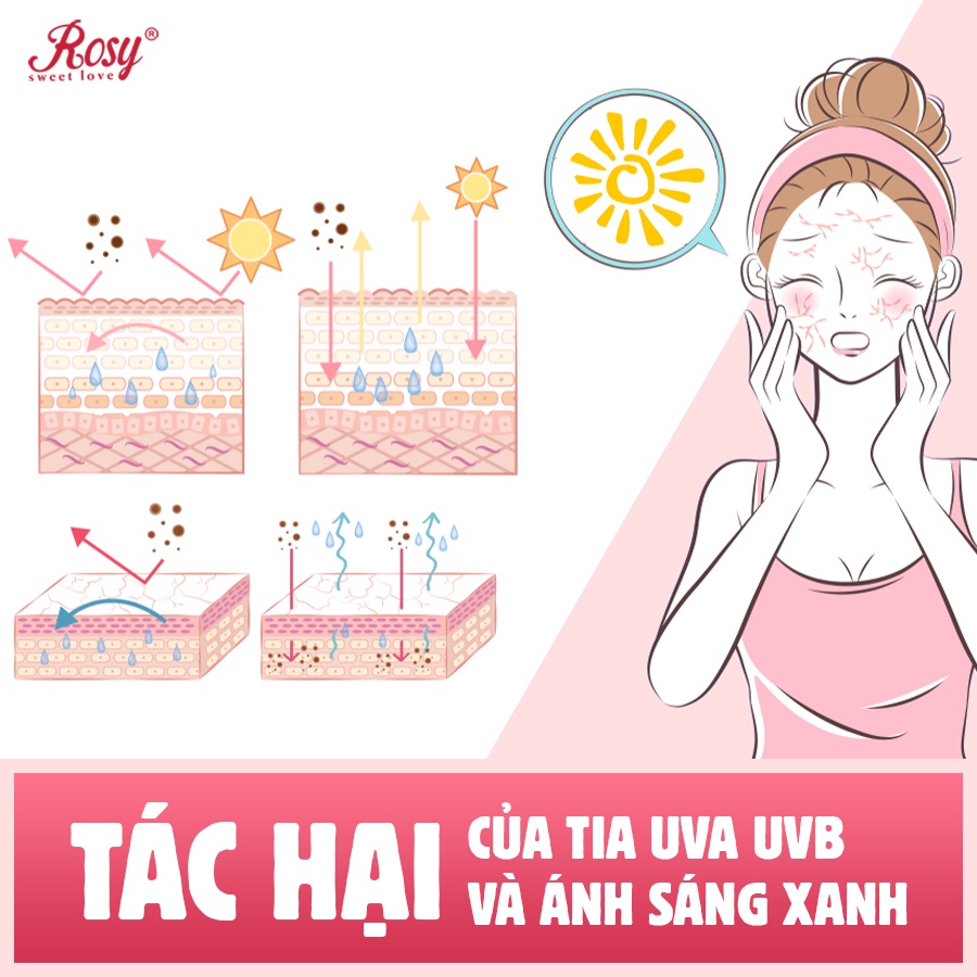 Kem chống nắng Rosyson Perfect Daily Sun Cream giúp da sáng hồng tự nhiên tuýp 50ml - HL010