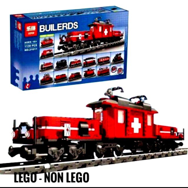 Lego Lắp Ráp Xếp Hình 1115 mảnh Mô Hình Đoàn Tàu Đỏ Mùa Đông mã 21011(hàng chất lượng cao)