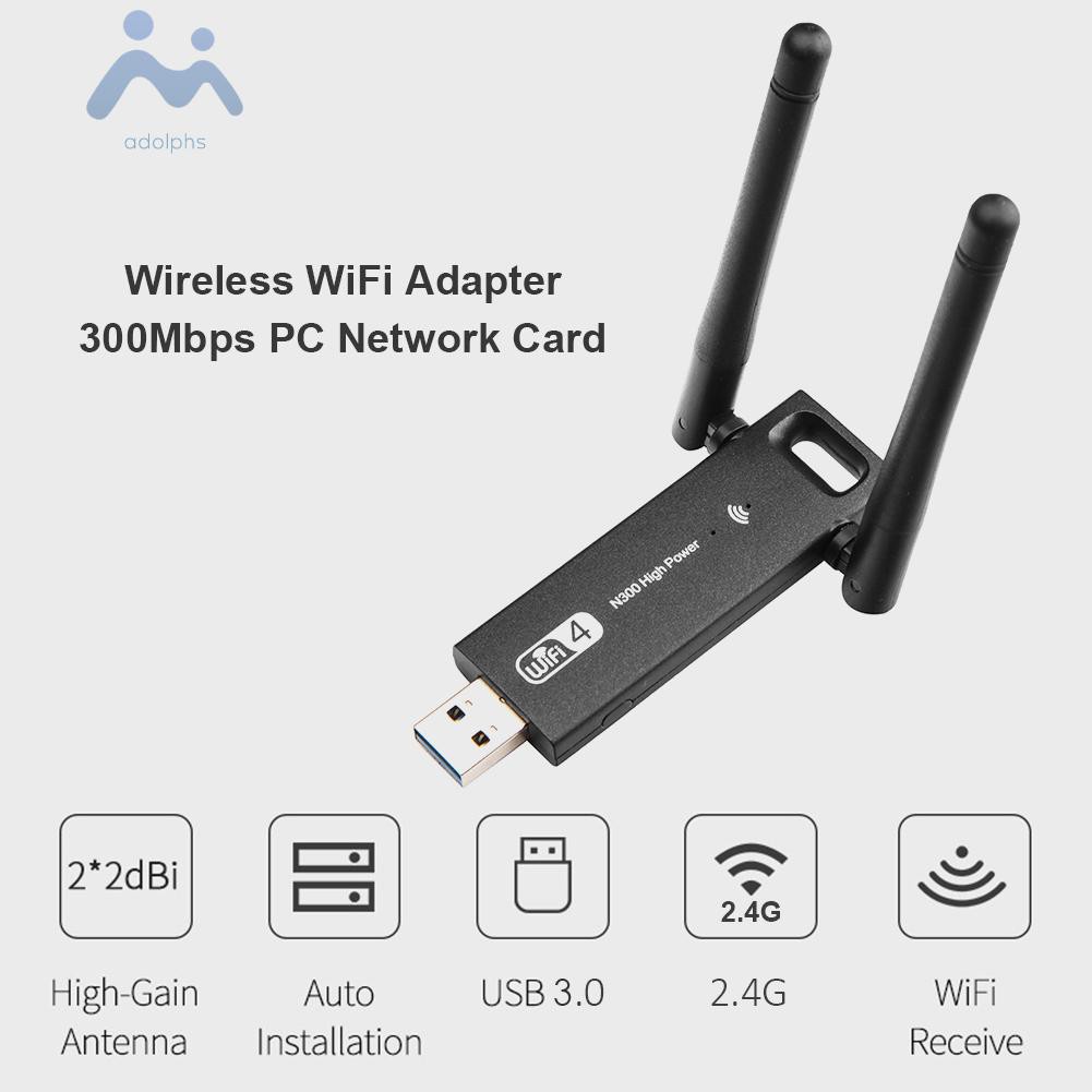Usb 3.0 Wifi Không Dây 300mbps Cho Laptop Pc | BigBuy360 - bigbuy360.vn