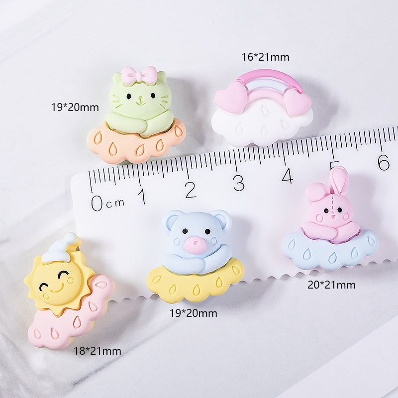 Set 10 đám mây hoạt hình xinh xắn phụ kiện làm kẹp tóc