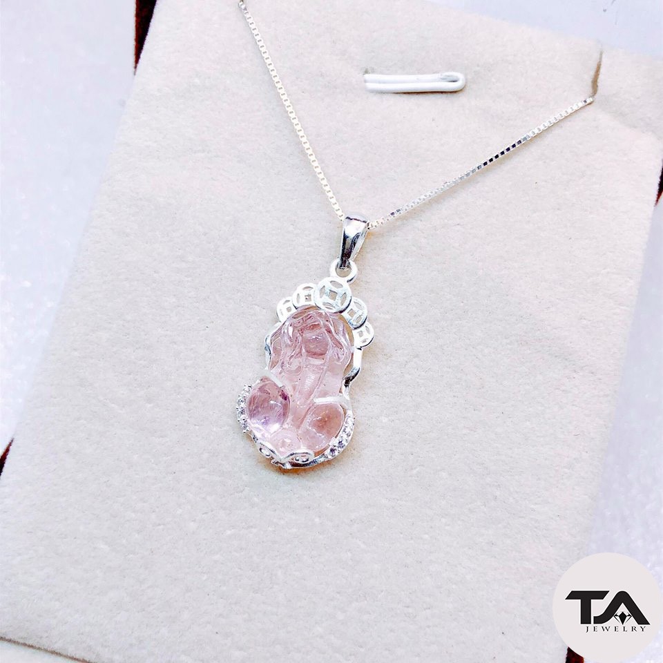 Dây chuyền tỳ hưu phong thủy bọc bạc ta 5 đồng tiền- TAJEWELRY