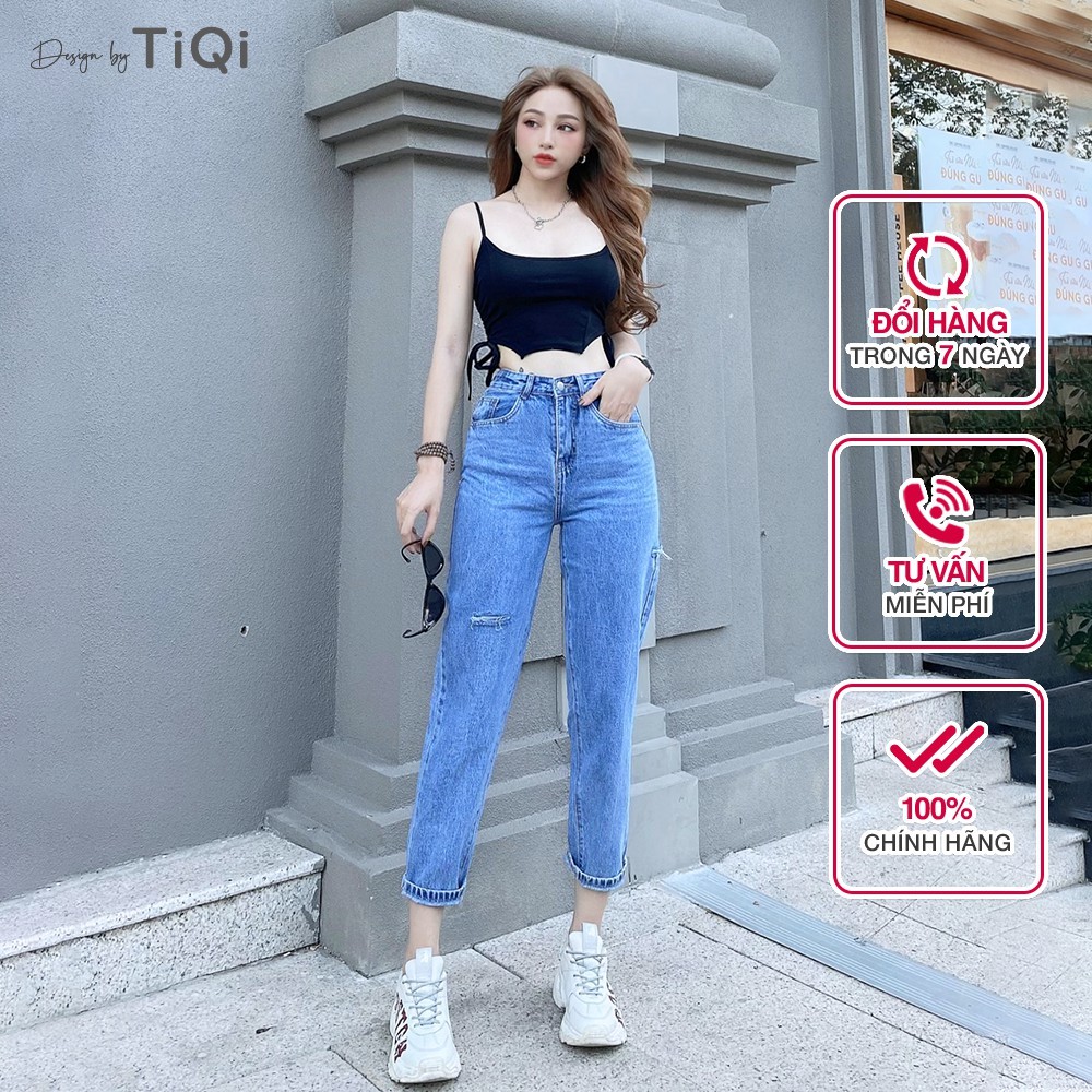 Quần jean bò nữ màu xanh cao cấp TiQi Jeans B1-186 - Hàng mới về