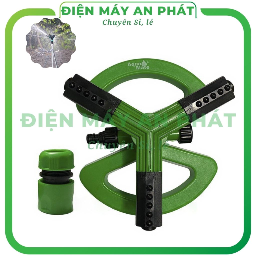 Vòi xịt phun sương tưới cây hoa lan thông minh đa năng tự động quay 360 độ Aquamate