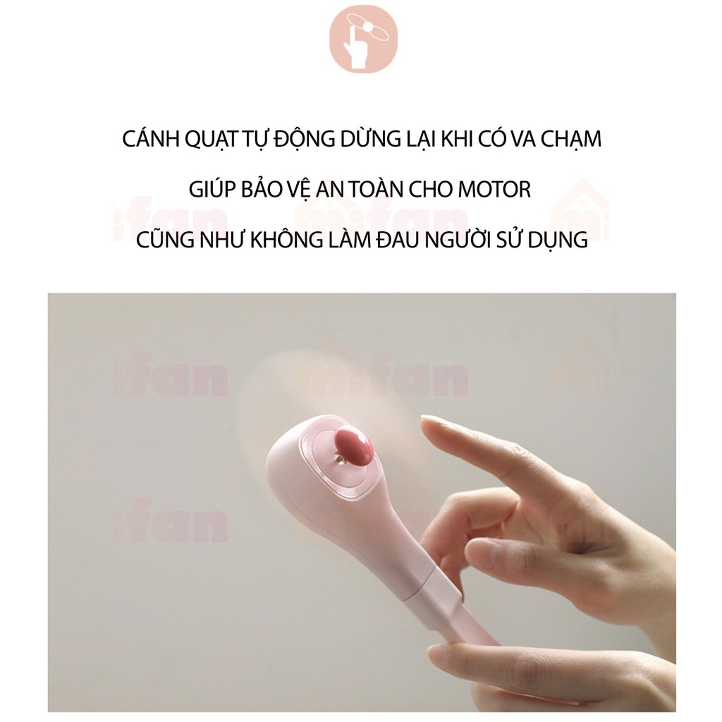 Quạt Cầm Tay Mini Đa Năng Tích Điện - Siêu Mát - Không Tiếng Ồn - HÀNG CAO CẤP