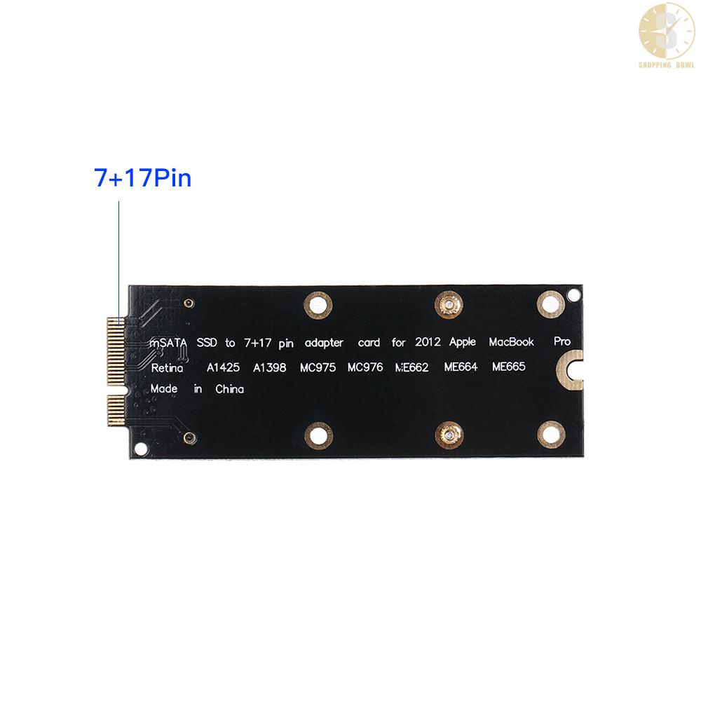 Thẻ Chuyển Đổi Msata Ssd Sang 7 + 17pin Cho 2012 Apple Macbook Pro Retina A1425 A1398 Mini Pci-E Sata Ssd | BigBuy360 - bigbuy360.vn