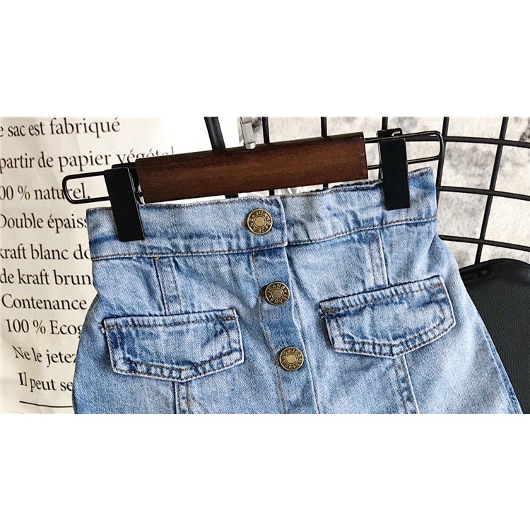 Chân Váy Denim Thời Trang Mùa Hè Hàn Quốc Kiểu Mới 2022 Cho Bé Gái