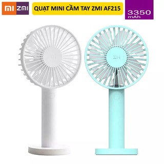 [Pin 12 tiếng] Quạt mini cầm tay XIAOMI ZMI AF215, AF213, pin sạc 3350mAh dùng liên tục 12 giờ, 3 cấp tốc độ mát và êm
